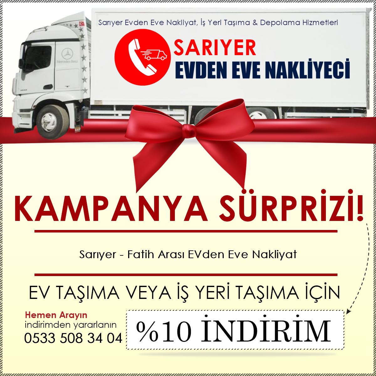 Sarıyer - Fatih Arası EVden Eve Nakliyat